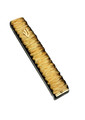 Gold Coiled Lucite Mezuzah Case 15cm (MZ-OJ32501)