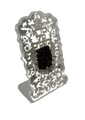 Large Lucite Besamim Holder with Silver Lasercut Flower Design-Borai Minai Besamim (HV-OJBSL2)