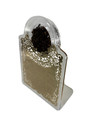 Large Lucite Besamim Holder with Gold Lasercut Design-Edot Mizrach Seder Havdala 7" (HV-OJBSL5)
