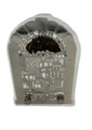Large Lucite Besamim Holder with Silver Lasercut Design-Jerusalem Gate Design 7" (HV-OJBSL9)