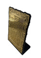 Lasercut Gold Hadlakot Nerot on Black Lucite-Floral Design - 10"  (HN-OJ2GOBL)