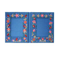 Double Flowers Embroidered Picture Frame