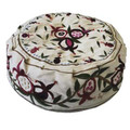 White Pomegranate Hand Embroidered Hat