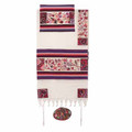 Yair Emanuel Embroidered Cotton Tallit -The Matriarches in color TFE-8