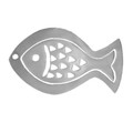 Aluminum Trivet Two Piece Set Fish Shape Silver (EM-MHD2)