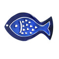 Aluminum Trivet Two Piece Set Fish Shape Blue (EM-MHDC2)