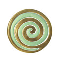 Aluminum Trivet Two Piece Swirl - Gold and Mint Green (EM-MHDC3B)
