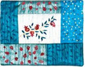 Tfillin Bag Patches & Embroidery Pomegranate Blue (EM-FE-2B)