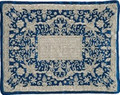 Tefillin Bag Full Embroidered BLUE / SILVER  (EM-TFF-6)