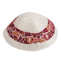 Embroidered Kippah MAROON (EM-YME-10M)