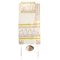 Yair emanuel Embroidered Raw Silk Tallit - Sheaves of wheat TFA-6