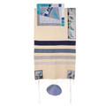 Yair emanuel Raw Silk Appliqued Tallit  - Birds TSD-1
