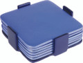 Set of 6 Aluminum Coasters Blue (EM-COM-4)
