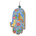 Emanuel Large Wood Painted Hamsa (EM-HAL10)
