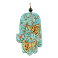 Emanuel Large Wood Painted Hamsa (EM-HAL2)