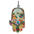 Emanuel Large Wood Painted Hamsa (EM-HAL6)