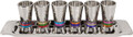 Emanuel Hammered Conical Shaped Liquor Cups Set of 6- Multicolor (EM-GF1)