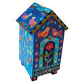 Yair Emanuel House design Tzedakah (Charity) Box -Birds and Flowers TZH-3