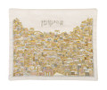 Emanuel Full Embroidered Afikoman Bag Jerusalem-- Gold (EM-AMC13)