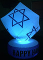 Inflatable Star of David Cube Decoration with LED Lights-- 6ft (ID-SC6F)