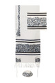 Emanuel Tallit Embroidered Jerusalem-- Black (EM-TAK4)