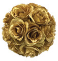 8" Rose Ball, Gold & Silver (CLA-20160295)