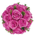 8" Rose Ball with Leaves, Multiple Colors (CLA-20160296)