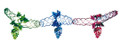 10" 6 Section Multi Colored Garland with Grapes - Pack of 12 - (71126)
