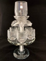 6 Cup Crystal Kiddush Fountain On Foot  (SHB-12378)