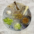 Acrylic Seder Plate By Shira Auman Gold/Silver (P-SHAASP2)