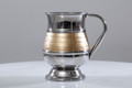 Stainless Steel Wash Cup-Gold-Wall Design-6" (WC-197902)