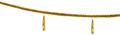 13' (14" bells) Long Tinsel, Gold - Pack of 12 (71607)