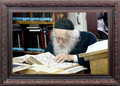 Reb Chaim Kanievsky Learning 20" x 28"  Framed Canvas (J30118)