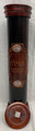Leather & Wood Megillah Holder 12" Patch Design-Brown (MG-LP12B)