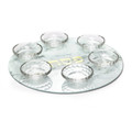 Crystal Bowl Seder Plate-15"- Marble Tray (P-X2310WM)