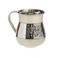 Stainless White Enamel Washcup- Blessing (WC-X4702)