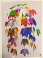 Tube Lantern with Leaves-Multicolor - Pack of 12 - 16" (71153)