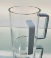 Clear Acrylic Washing Cup-White Handles 5" (WC-80255)