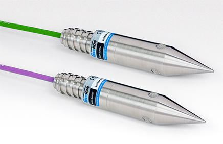 Drive Point Piezometers with custom-color cables