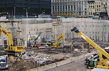 Photo of an excavation.