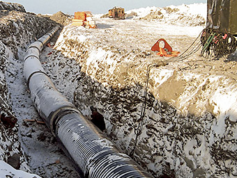 Photo of a Pipeline under construction.