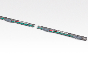 Model 4150 Addressable Strain Gage, shown on soil nail.