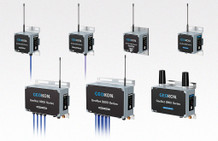 The Model 8800 Series includes the Mesh VW Logger, Mesh Addressable Logger, Mesh Tilt Logger and Local Gateway (top, left to right), the 4- and 8- channel Mesh VW Loggers and the Cellular Gateway (bottom, left to right).
