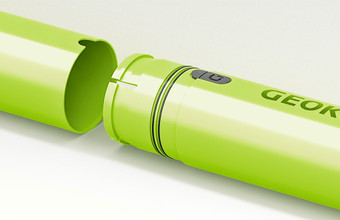 Model 6650-70MM-5 Inclinometer Casing (1.5 m length), shown with proper alignment, using alignment tab, prior to connection.