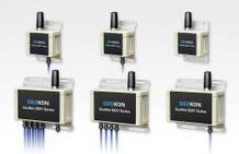 The Model 8921 Series Cellular Data Loggers include the Single-channel VW, Addressable, and Tilt Data Loggers (top, left to right), and the 8-channel VW, 4-channel Analog, and Digital High Power Data Loggers (bottom, left to right).