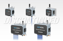 The Model 8950 Series includes the Satellite Addressable Data Logger, Satellite VW Data Logger and Satellite Tilt Logger (top, left to right),  and the 4- and 8-channel Satellite VW Data Loggers (bottom, left to right)  (this product has been discontinued).