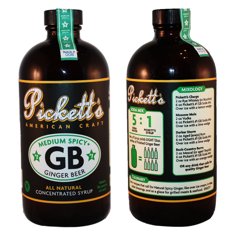 Pickett's #1 'Medium Spicy' Ginger Beer 2pack (16oz bottles