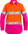 Bisley 3M Taped Ladies Orange/Pink Cool Hi Vis Light Weight Shirt - Real Men Wear Pink