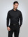 City Collection City Stretch® Mens Classic Black Long Sleeved Shirt