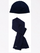 Navy Scarf with Navy/Charcoal Beanie